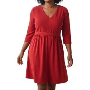 Banana Republic Red Fit & Flare Dress